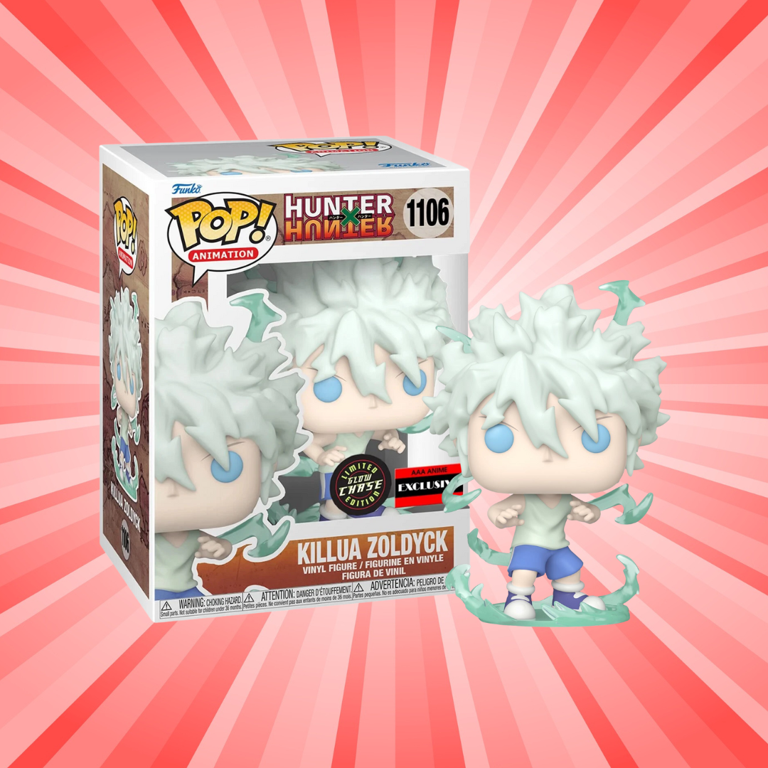 Funko Pop! Hunter x Hunter Killua Zoldyck GLOW CHASE AAA Anime Exclusive #1106