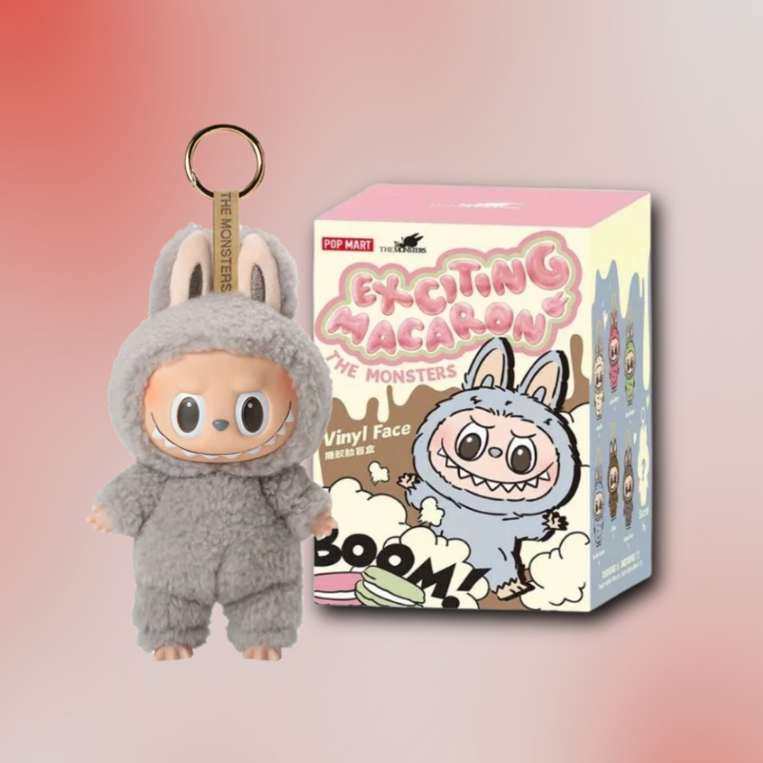 Pop Mart Labubu The Monsters Tasty Macarons Vinyl Plush Blind Box (Sesame Bean)