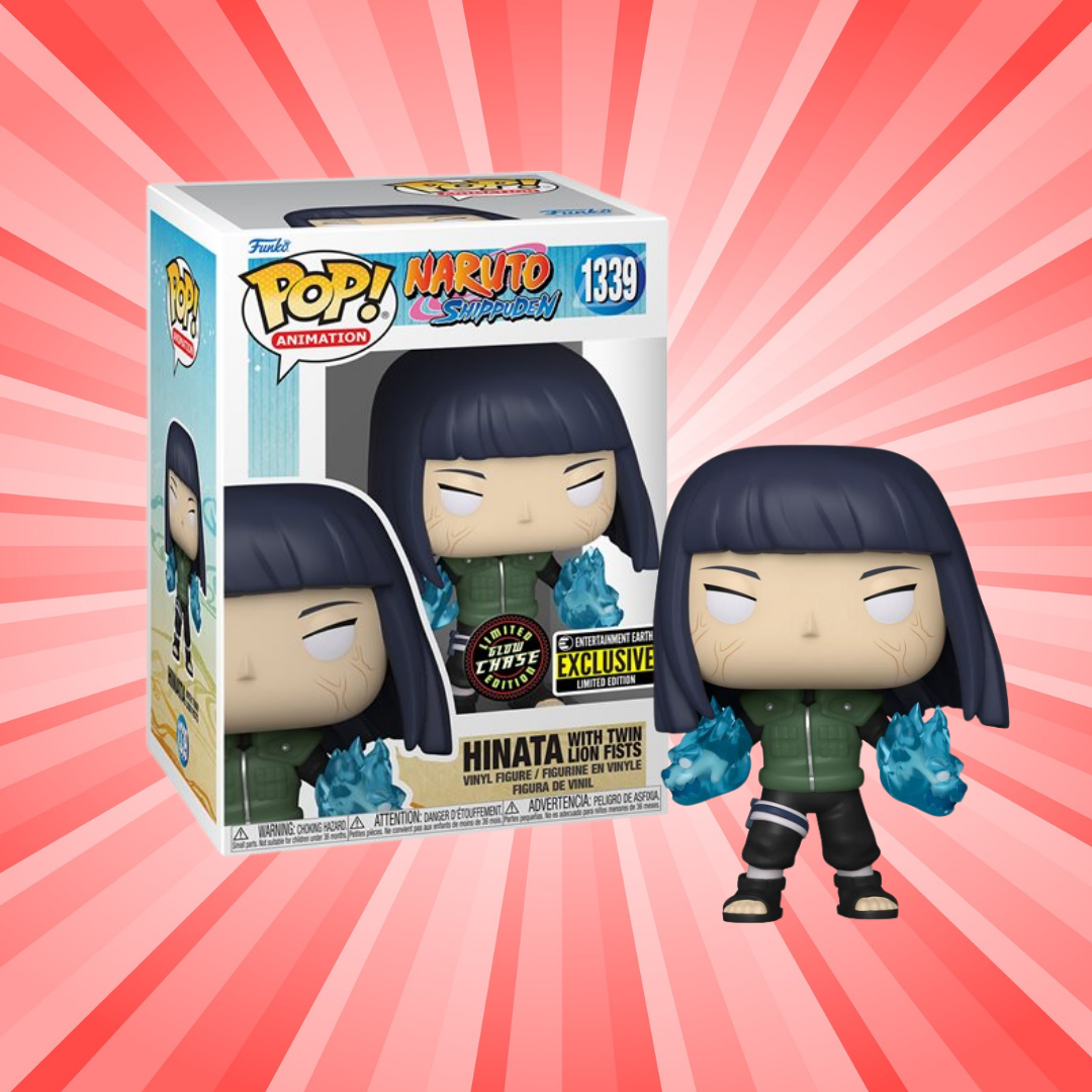 Funko Pop! Naruto Shippuden Hinata with Twin Lion Fists GLOW CHASE Entertainment Earth Exclusive #1339