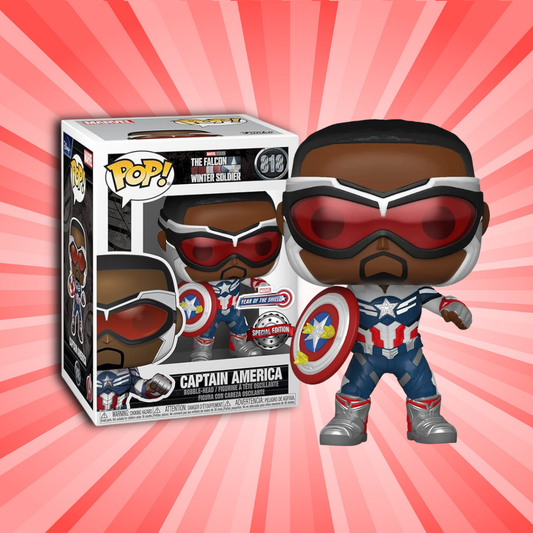 Funko Pop! The Falcon and the Winter Soldier Captain America Year of the Shield Special Edition #818 (Tag Team Pop 10) - Animetasia