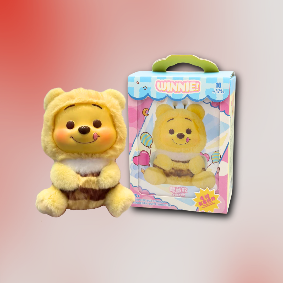 Miniso x Disney: Winnie The Pooh Naughty Team Vinyl Plush Pendant Blind Box (Single Box)