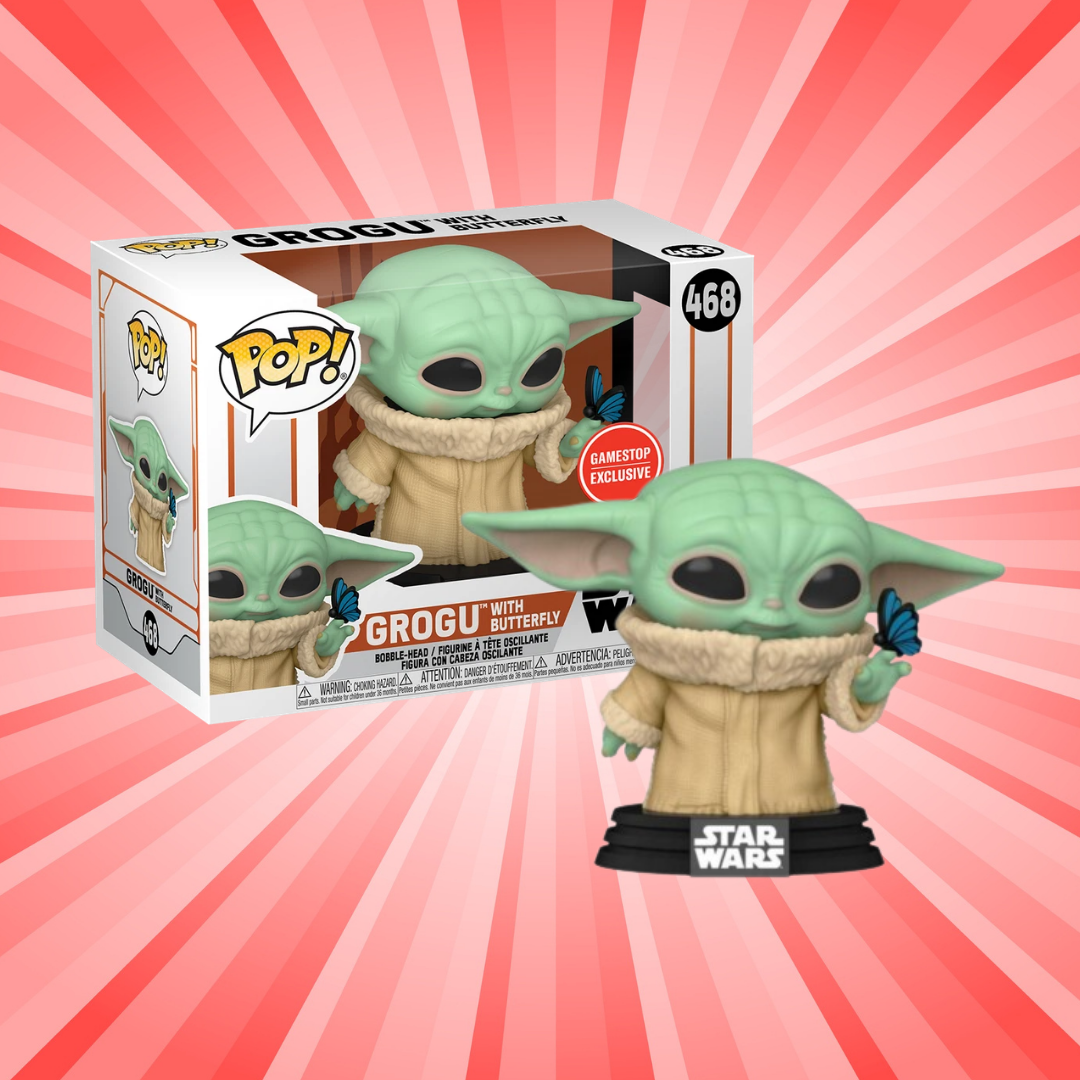 Funko Pop! Star Wars Grogu with Butterfly Gamestop Exclusive #468