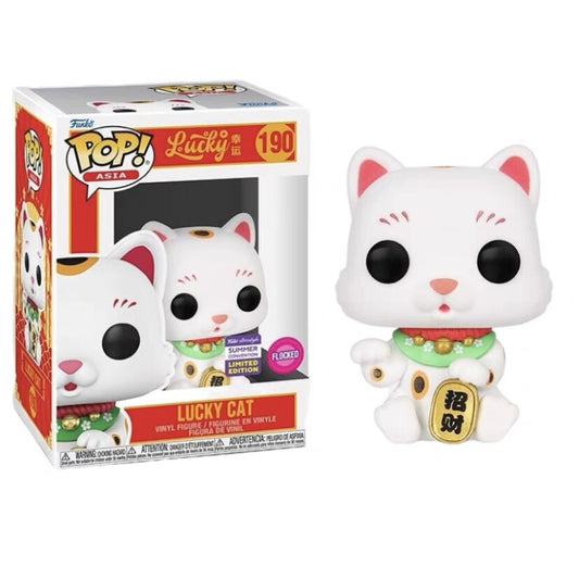 Funko Pop! Asia Flocked Lucky Cat Summer Convention Limited Edition - Animetasia