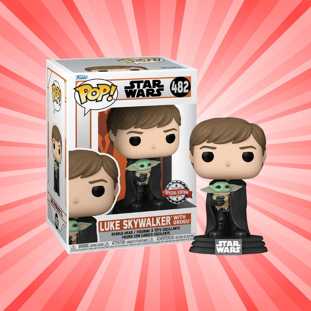 Funko Pop! Star Wars Mandalorian Luke Skywalker With Grogu Special Edition #482