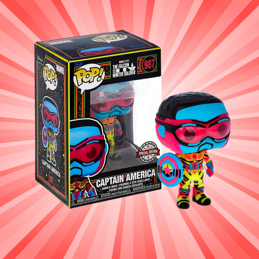 Funko Pop! Marvel The Falcon and the Winter Soldier Captain America Blacklight Special Edition #987