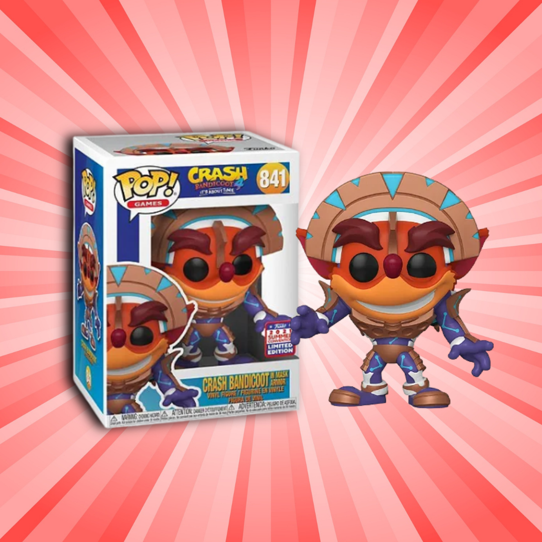Funko Pop! Crash Bandicoot in Mask Armor Convention Exclusive #841 (Barcelona Pop 55) - Animetasia