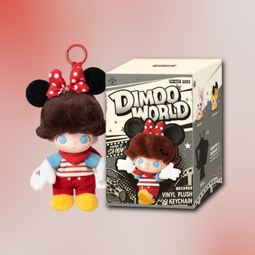 Pop Mart DIMOO WORLD × DISNEY Vinyl Plush Keychain Blind Box (Members Only)