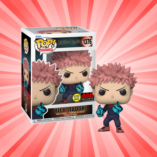 Funko Pop! Jujutsu Kaisen Yuji Itadori GITD AAA Anime Exclusive #1376