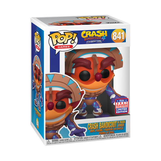 Funko Pop! Crash Bandicoot in Mask Armor Convention Exclusive #841 (Barcelona Pop 55) - Animetasia