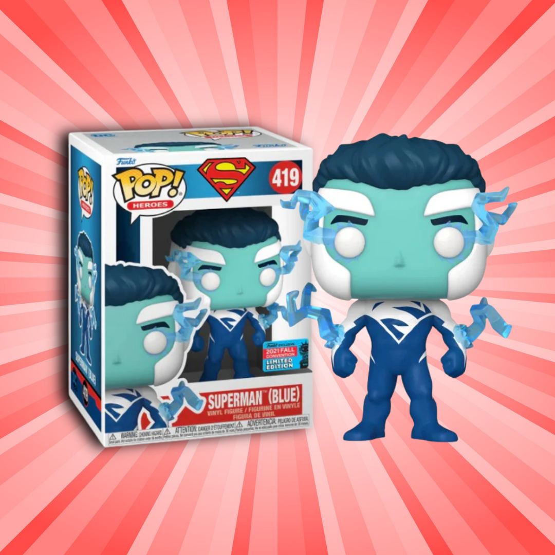 Funko Pop! Superman Superman (Blue) Convention Exclusive #419 (Amsterdam Pop 12) - Animetasia
