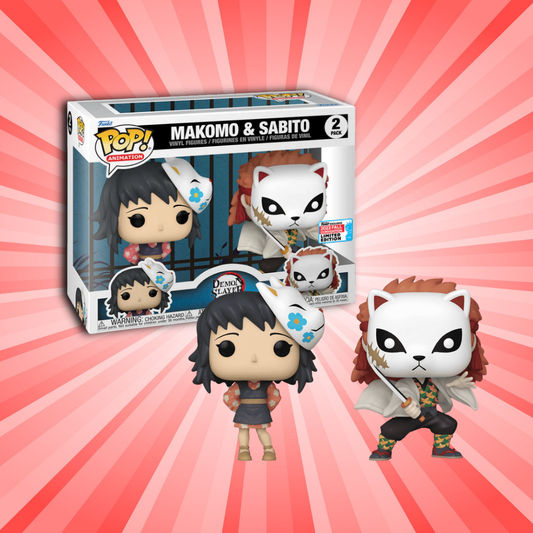 Funko Pop! Demon Slayer Makomo and Sabito 2 Pack Convention Exclusive (Melbourne 79) - Animetasia